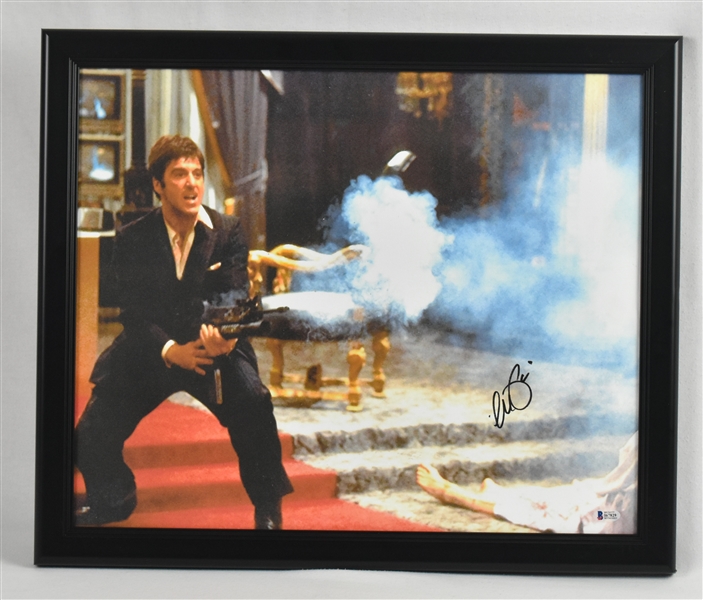 Al Pacino "Scarface" Autographed 22x25 Canvas Display Beckett