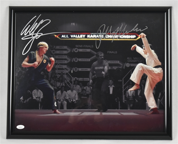 Ralph Macchio & William Zabka "Karate Kid" Autographed 16x20 Photo JSA
