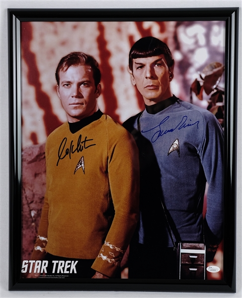 William Shatner & Leonard Nimoy "Star Trek" Autographed 16x20 Photo JSA