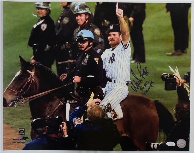 Wade Boggs Autographed & Inscribed 16x20 Photo JSA