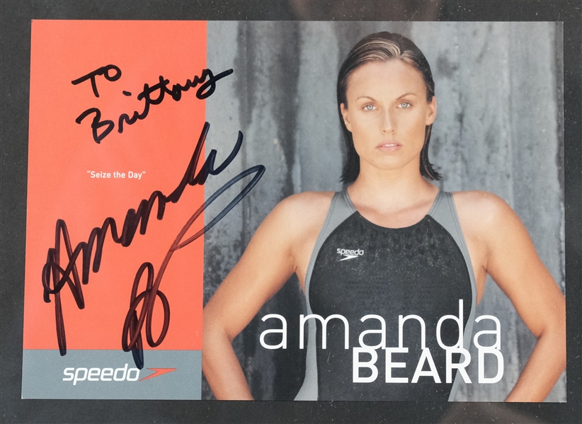 Amanda Beard Carrie Underwood & Maria Sharapova Lot of 3 Autographed Photos