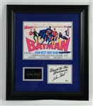 Adam West Autographed "Batman" 18x22 Framed Display Beckett