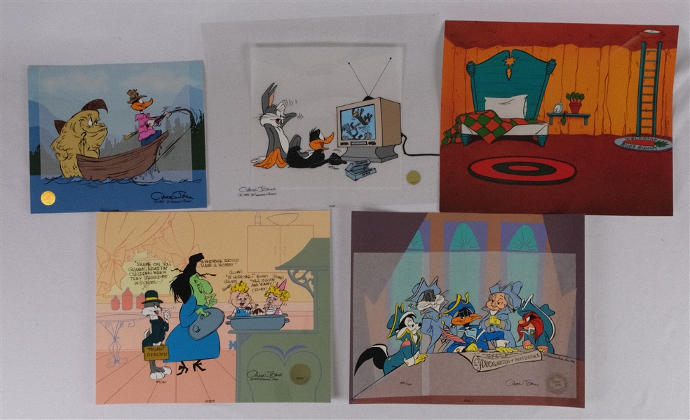 Chuck Jones Lot of 5 Autographed Limited Edition Lithographs