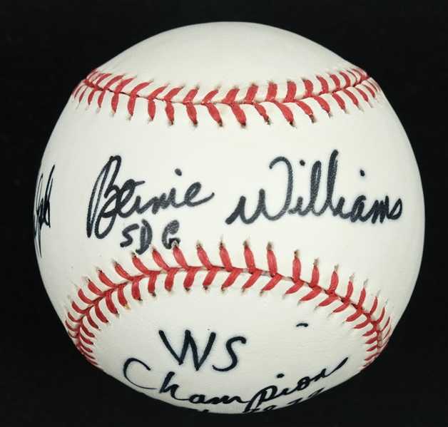 Bernie Williams Autographed & Inscribed Baseball JSA