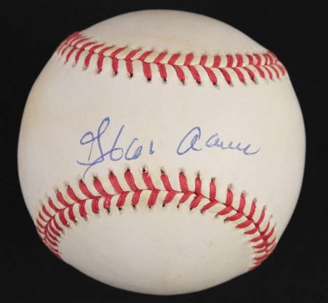 Hank Aaron Autographed Baseball JSA