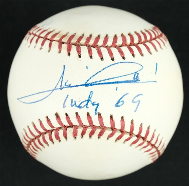 Mario Andretti Autographed & Inscribed Indy 69 Baseball JSA