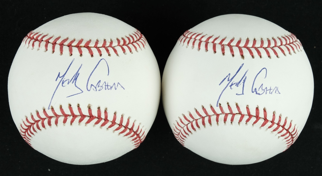 Melky Cabrera Lot of 2 Autographed Baseballs Steiner