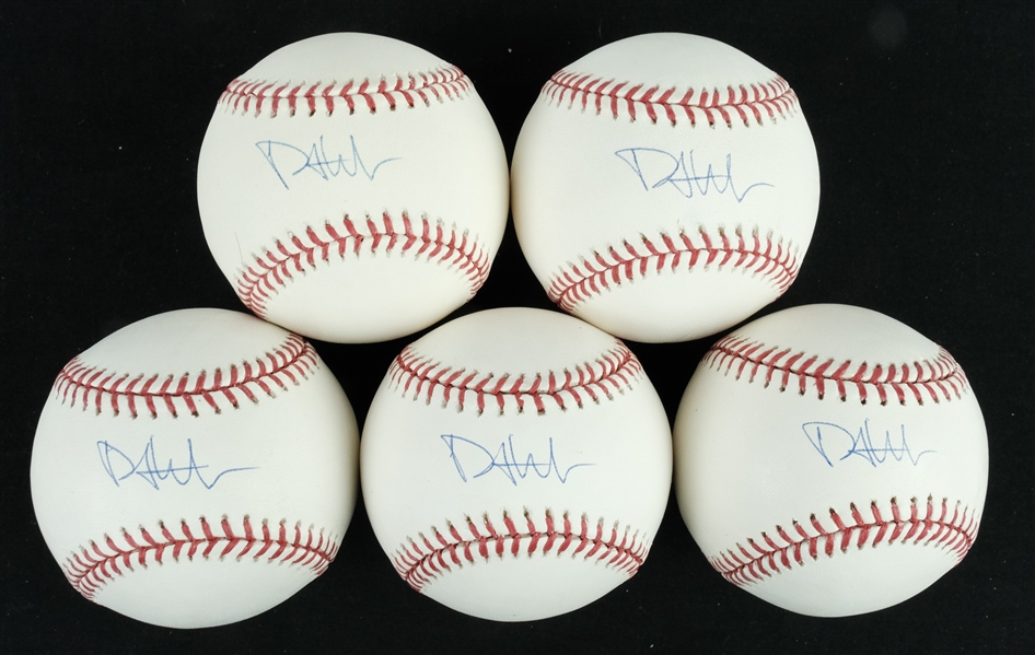 Phil Hughes Lot of 5 Autographed Baseballs MLB