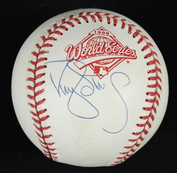 Darryl Strawberry Autographed 1996 World Series Baseball JSA