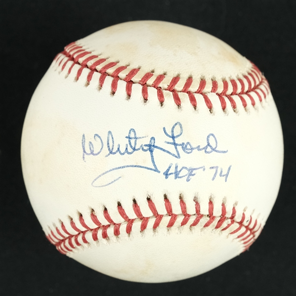 Whitey Ford Autographed Baseball JSA