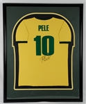 Pele Autographed Framed Jersey JSA