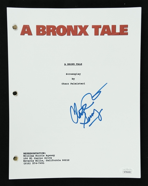 Chazz Palminteri Autographed "Bronx Tale" Movie Script JSA