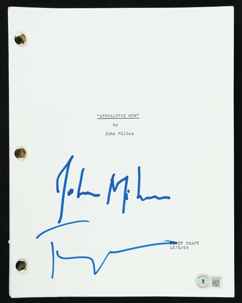 Francis Ford Coppola & Jon Milius Autographed "Apocalypse Now" Movie Script Beckett