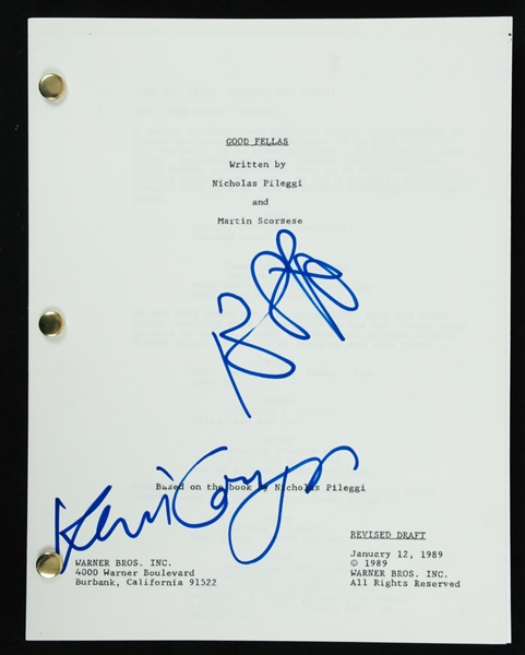 Ray Liotta & Kevin Corrigan Autographed "Goodfellas" Movie Script 