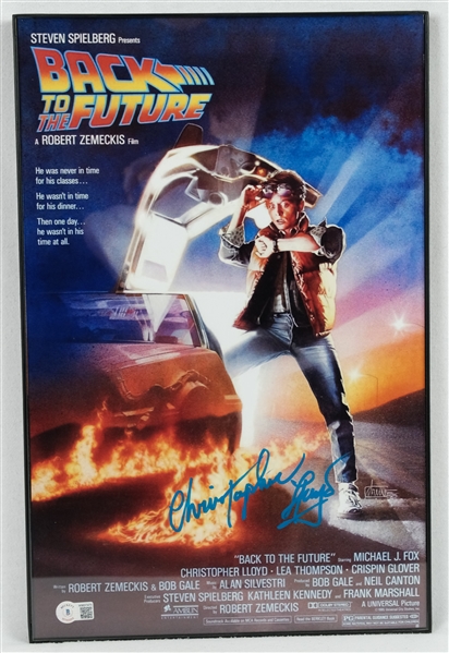 Christopher Lloyd "Back to the Future" Autographed 11x17 Movie Poster Beckett