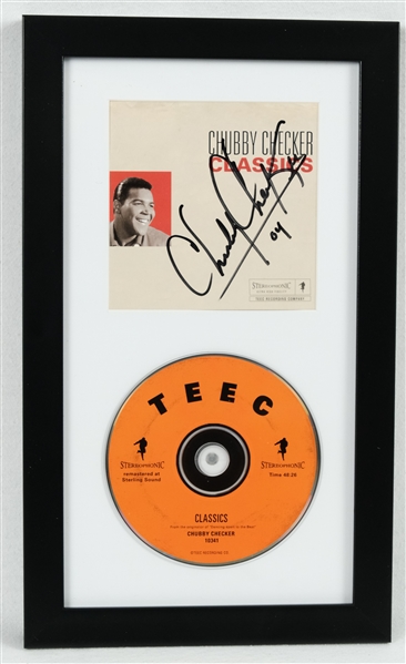 Chubby Checker Autographed & Framed CD PSA/DNA