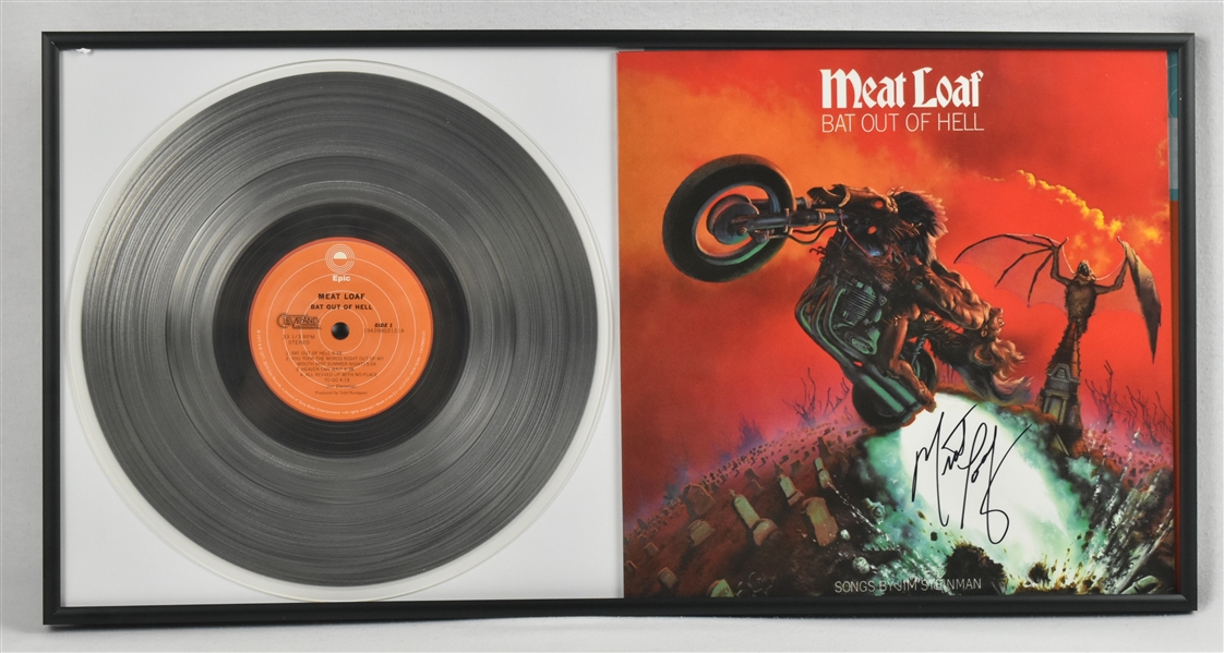 Meatloaf Autographed & Framed "Bat Out of Hell" LP