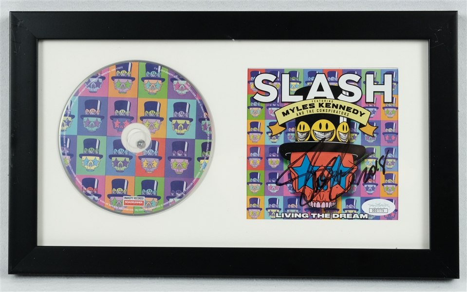 Slash Autographed & Framed "Living the Dream" CD JSA