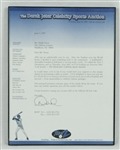 Derek Jeter Signed Trun 2 Foundation Letter Dated 6/3/97