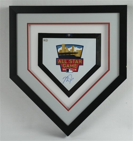 Mike Trout Autographed & Framed 2014 All-Star Game Miniature Home Plate MLB