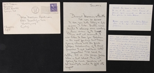 Big Bill Tilden Signed Letter & Envelope Written From Prison to His Significant Other