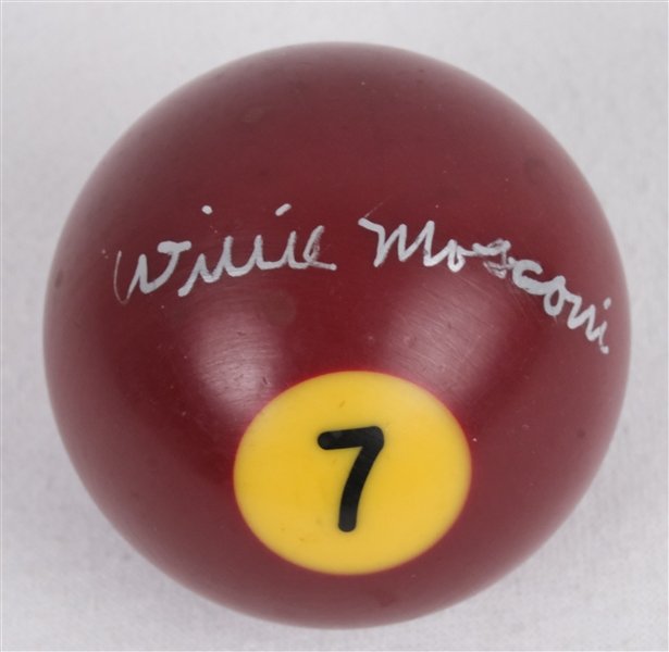 Willie Mosconi Autographed Billiards Ball JSA