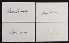 Golf Legends Lot of 4 Autographed 3x5 Index Cards