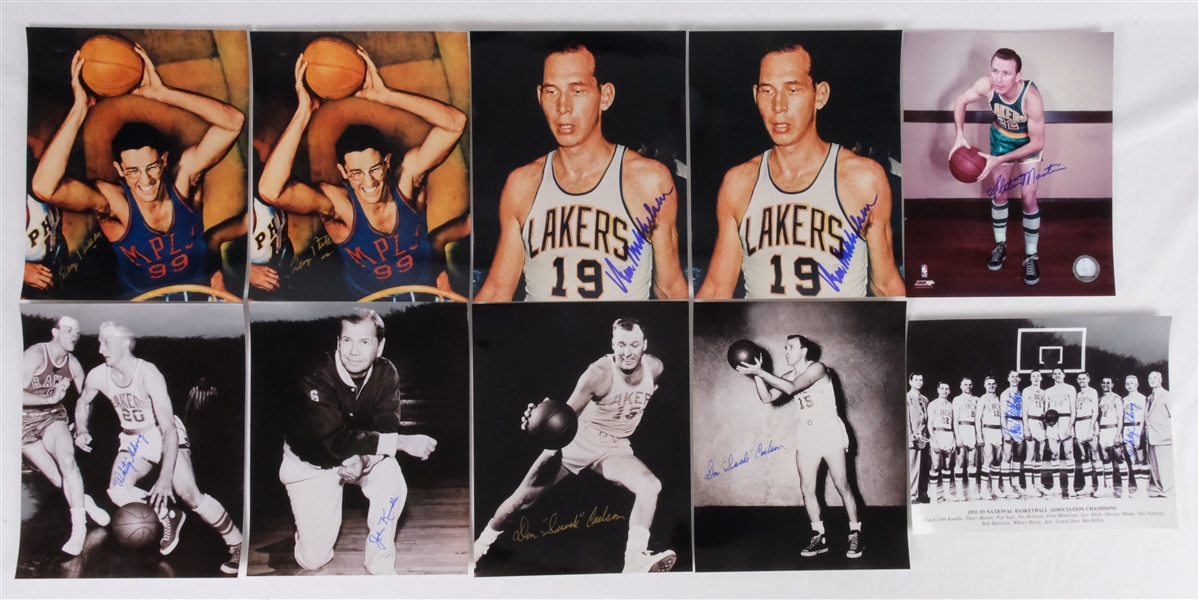Minneapolis Lakers Lot of 10 Autographed 8x10 Photos