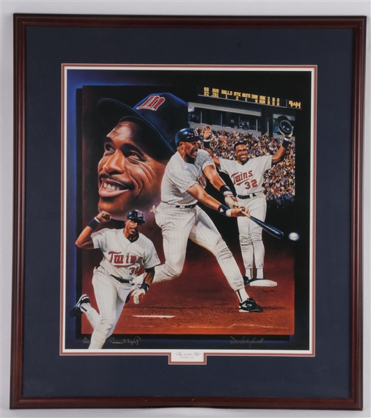 Dave Winfield 3,000th Hit Limited Edition Autographed Terrence Fogarty Framed 30x34 Lithograph #3/493