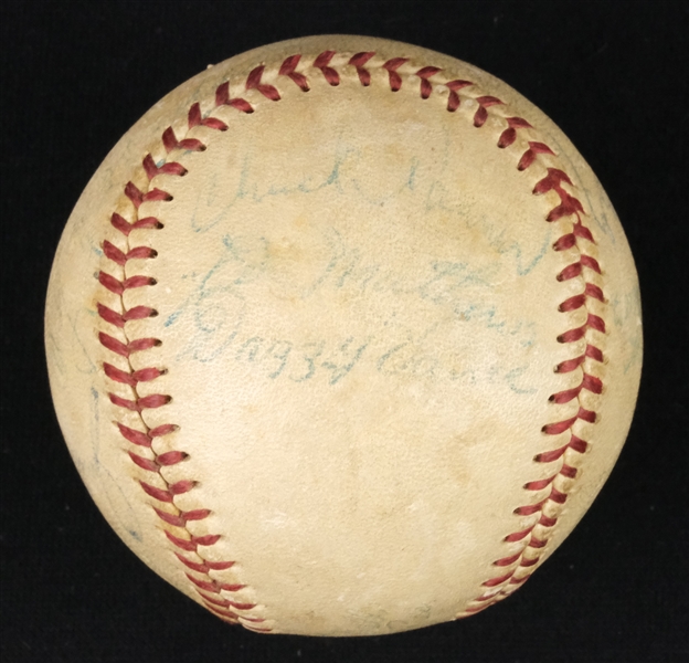 Cy Young Gabby Hartnett & Dazzy Vance Autographed Baseball JSA