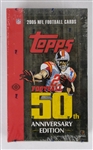 Unopened Box of Topps 2005 NFL 50th Edition Football Cards w/Potential Aaron Rodgers Rookie Card