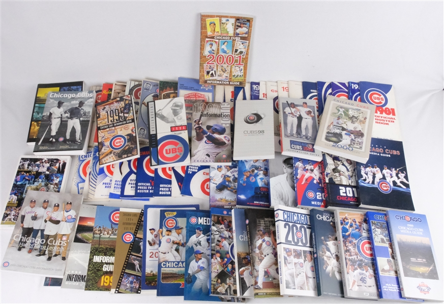 Chicago Cubs 1958-2020 Complete run of 62 Media Guides