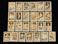 Baseball Legends Lot of 25 Autographed Cards w/Joe DiMaggio & Stan Musial