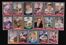 Baseball Legends Lot of 17 Autographed Cards w/Bench Berra Harwell Mathews Musial & Spahn