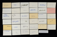 Collection of 35 Autographed 3x5 Index Cards w/Joe DiMaggio & Hank Greenberg