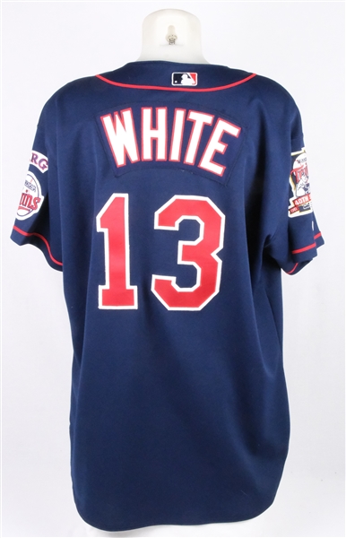 Jerry White 2000 Minnesota Twins Game Used Jersey w/CRG & 40th Anniversary Patches