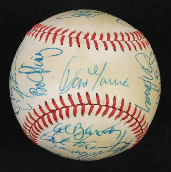 Cleveland Indians 1980 Team Signed Baseball