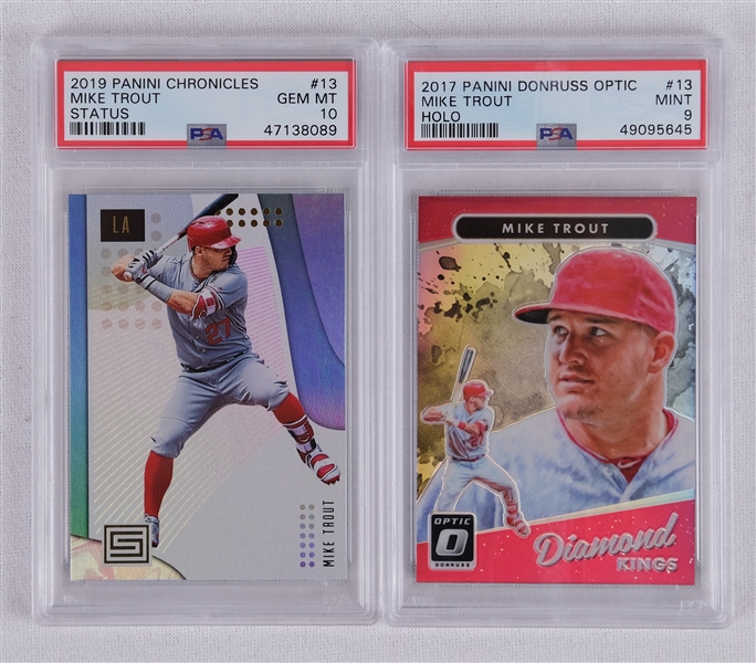 Mike Trout Lot of 2 Graded Baseball Cards
