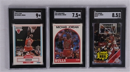 Michael Jordan Lot of 3 Graded Basketball Cards