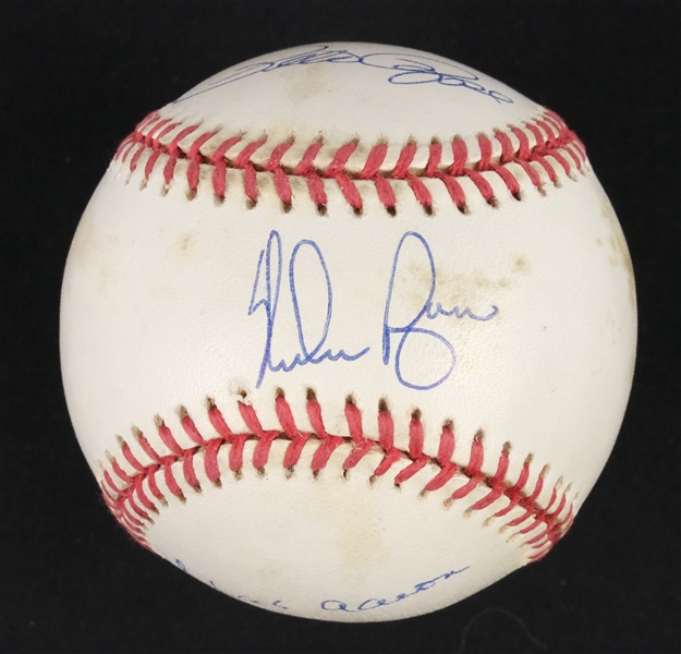 Hank Aaron Nolan Ryan & Pete Rose "Kings of Baseball" Autographed Ball