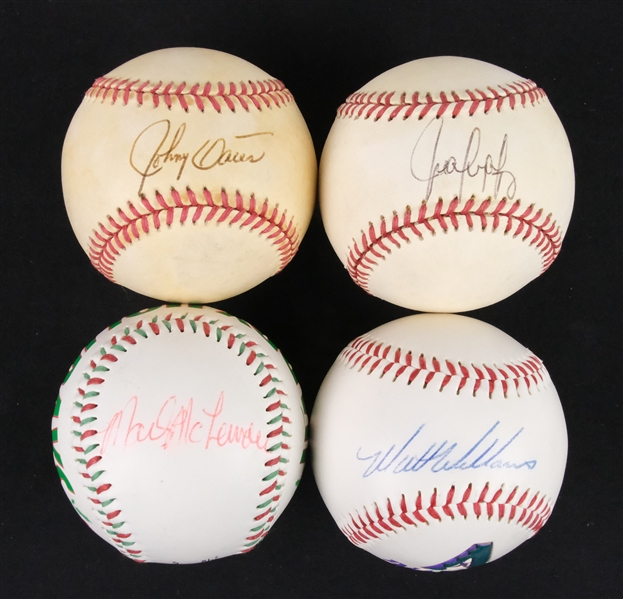 Lot of 4 Autographed Baseballs w/Matt Williams