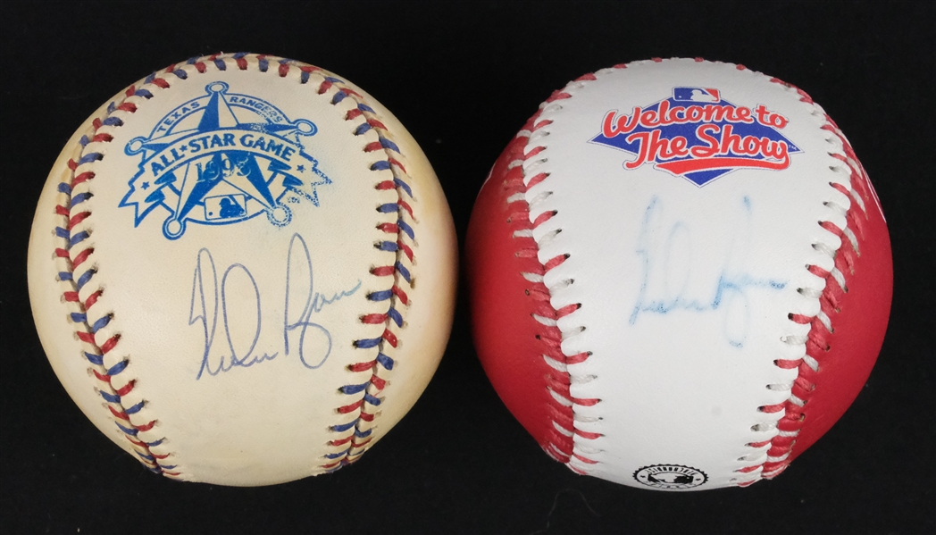 Nolan Ryan Lot of 2 Autographed Baseballs
