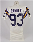 John Randle 1990 Minnesota Vikings Game Used Rookie Jersey w/ Dave Miedema LOA