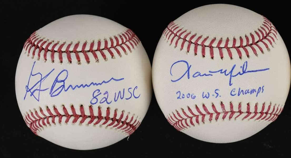 Lot of 2 Autographed Baseballs  