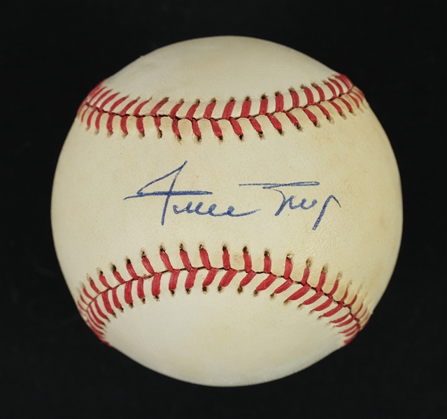 Willie Mays Autographed ONL Charles Feeney Baseball