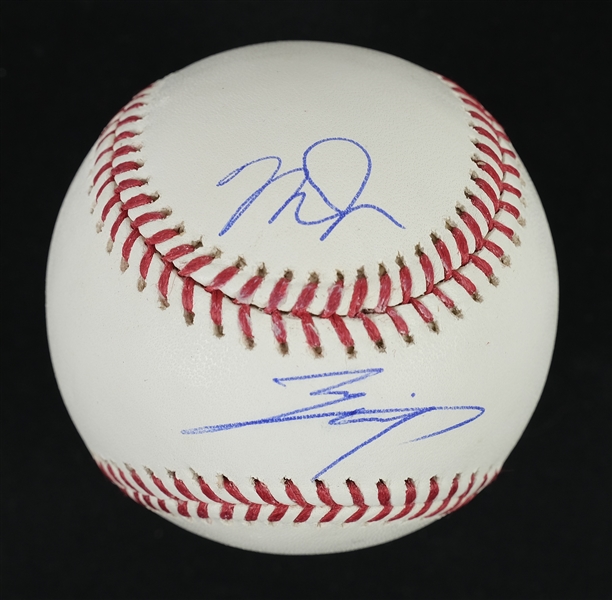 Shohei Ohtani & Mike Trout Dual Autographed Baseball MLB Authentication  