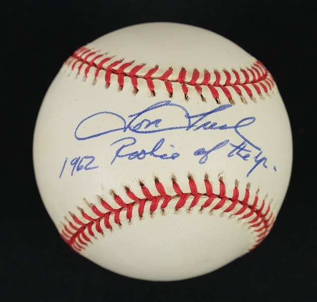Tom Tresh Autographed & Inscribed 1962 ROY Baseball