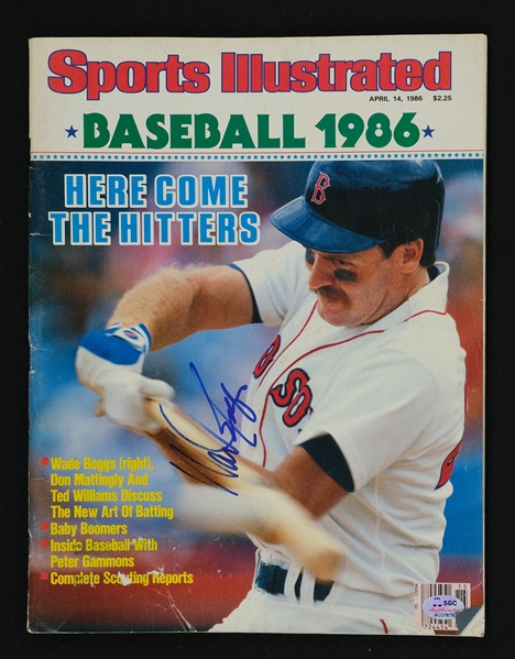 Wade Boggs Autographed 1986 Sports Illustrated SGC