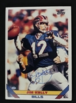 Jim Kelly Autographed Oversized Topps Trading Card Poster SGC