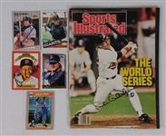 Dan Gladden Lot of 6 Autographed Cards & Sports Illustrated 